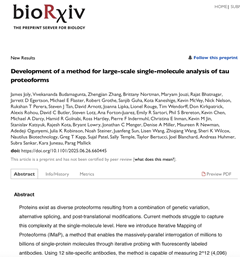 Preprint - Development of a method for large-scale single-molecule analysis of tau proteoformscover image